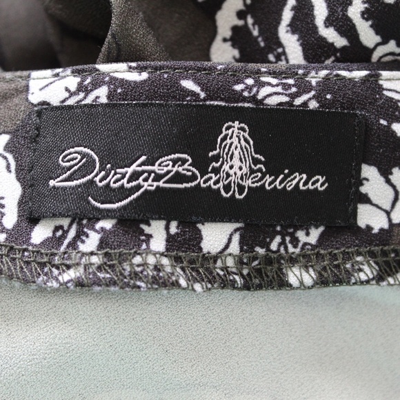 Dark Olive Green Floral Print Skort Romper - Picture 10 of 11